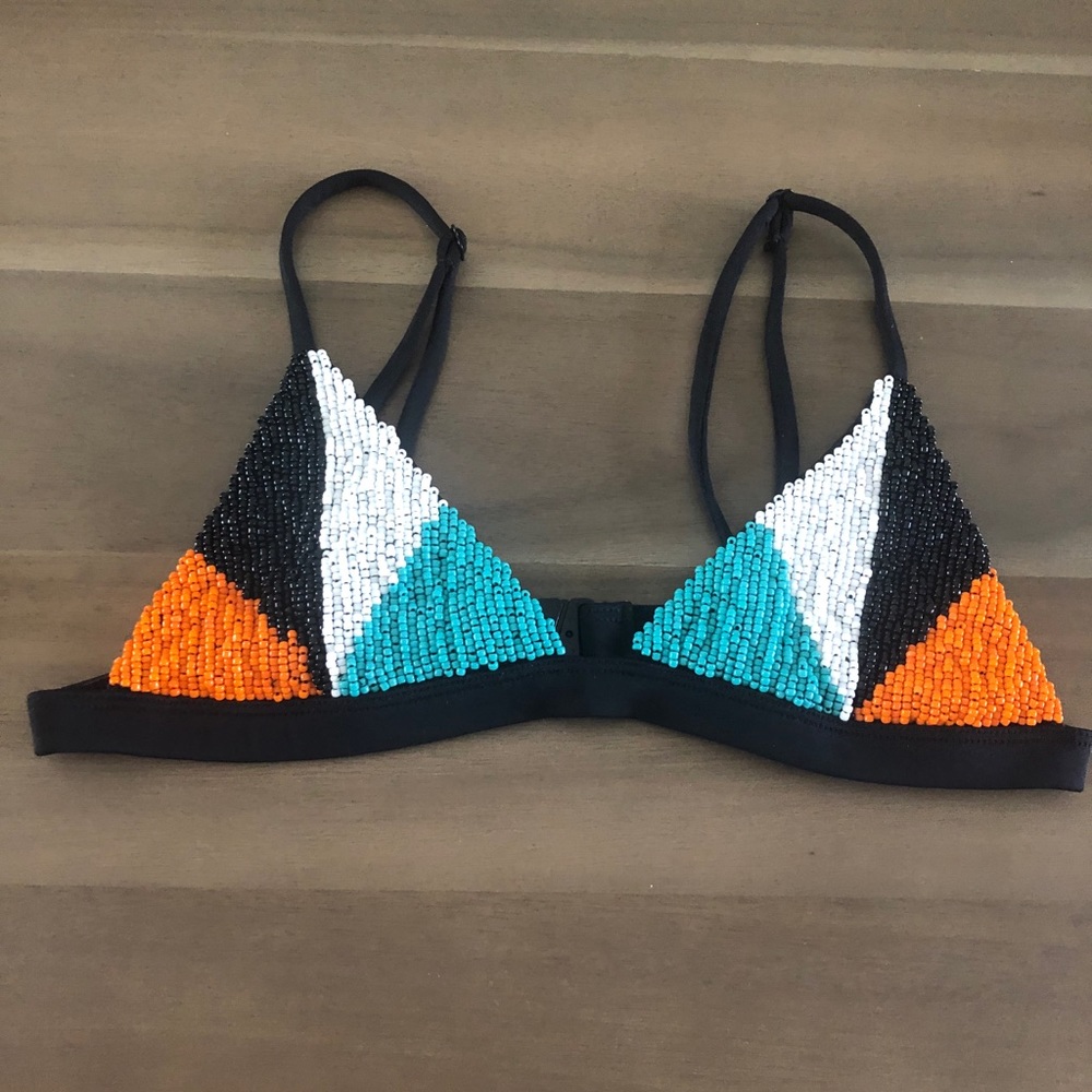 SKYE & Staghorn beaded bikini top